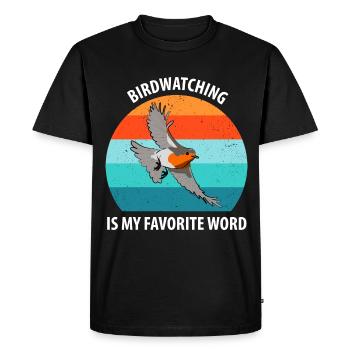 Bird Watching Bird Watching Birding Bird - Men's Premium Organic T-Shirt - black - Front - Nico (187cm)