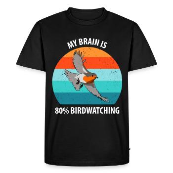 Observation des oiseaux Observation des oiseaux Observation des oiseaux - T-shirt Premium bio Homme - noir - Devant - Nico (187cm)