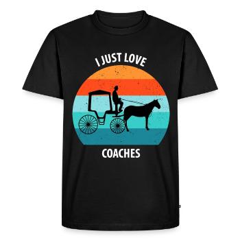 Coachman Carriage Horse-drawn carriage Carriage - Men's Premium Organic T-Shirt - black - Front - Nico (187cm)