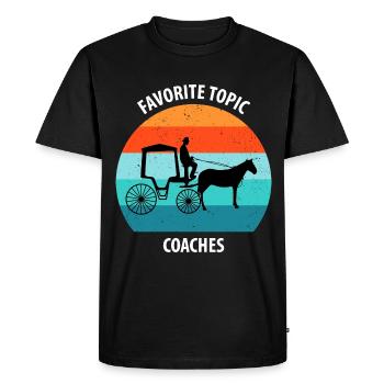 Coachman Carriage Horse-drawn carriage Carriage - Men's Premium Organic T-Shirt - black - Front - Nico (187cm)