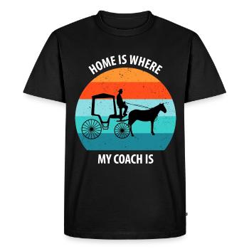 Coachman Carriage Horse-drawn carriage Carriage - Men's Premium Organic T-Shirt - black - Front - Nico (187cm)