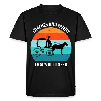 Coachman Carriage Horse-drawn carriage Carriage - Men's Premium Organic T-Shirt - black - Front - Nico (187cm)