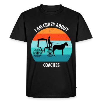 Coachman Carriage Horse-drawn carriage Carriage - Men's Premium Organic T-Shirt - black - Front - Nico (187cm)