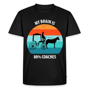 Coachman Carriage Horse-drawn carriage Carriage - Men's Premium Organic T-Shirt - black - Front - Nico (187cm)