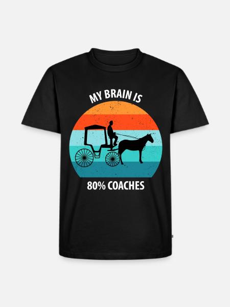 Kutscher Kutsche Pferdekutscher Kutschieren - Männer Premium Bio T-Shirt - Schwarz