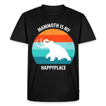 Funny Mammoth Stone Age Ice Age Design Prehistoric - Men's Premium Organic T-Shirt - black - Front - Nico (187cm)