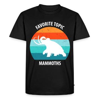 Funny Mammoth Stone Age Ice Age Design Prehistoric - Men's Premium Organic T-Shirt - black - Front - Nico (187cm)
