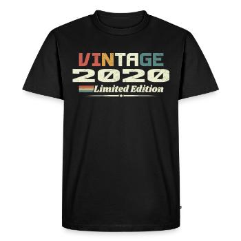Vintage 2020 Gift 2020 Birthday 2020 Retro - Men's Premium Organic T-Shirt - black - Front - Nico (187cm)
