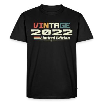Vintage 2022 Gift 2022 Birthday 2022 Retro - Men's Premium Organic T-Shirt - black - Front - Nico (187cm)