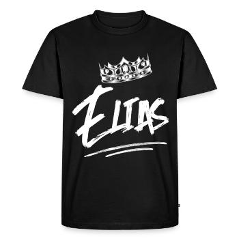Elias - Men's Premium Organic T-Shirt - black - Front - Nico (187cm)