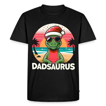 Vacances Dadsaurus famille correspondant Noël Noël - T-shirt Premium bio Homme - noir - Devant - Nico (187cm)