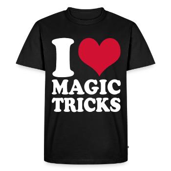 Sorcier magique J’adore les tours de magie - T-shirt Premium bio Homme - noir - Devant - Nico (187cm)