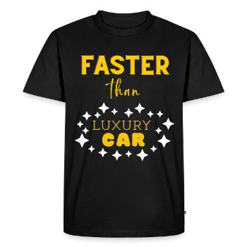 plus rapide que les voitures de luxe - T-shirt Premium bio Homme - noir - Devant - Nico (187cm)