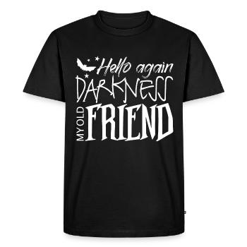 Obscurité vieil ami Halloween citation disant horreur - T-shirt Premium bio Homme - noir - Devant - Nico (187cm)