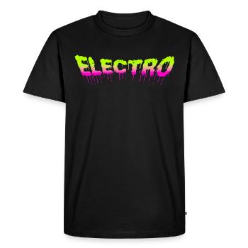 Electro Techno Rave Logo - T-shirt Premium bio Homme - noir - Devant - Nico (187cm)