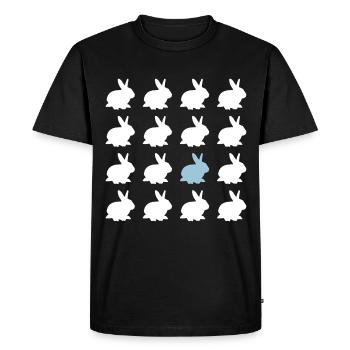 hase osterhase muster ostern - T-shirt Premium bio Homme - noir - Devant - Nico (187cm)