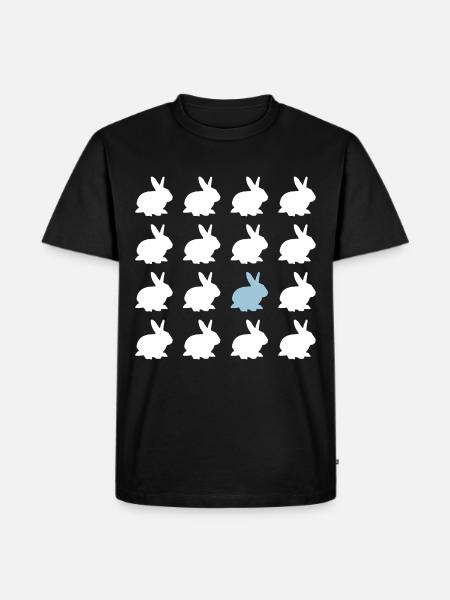 rabbit easter pattern easter - Men's Premium Organic T-Shirt - black