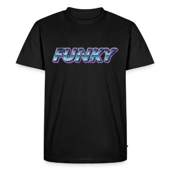 Funky Vintage - T-shirt Premium bio Homme - noir - Devant - Nico (187cm)