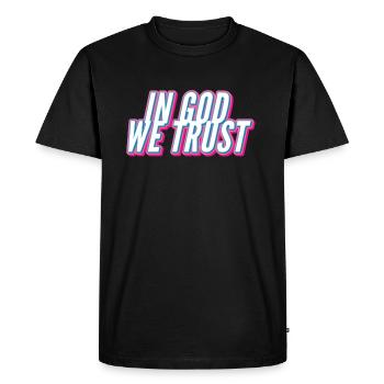 In God we trust - Men's Premium Organic T-Shirt - black - Front - Nico (187cm)