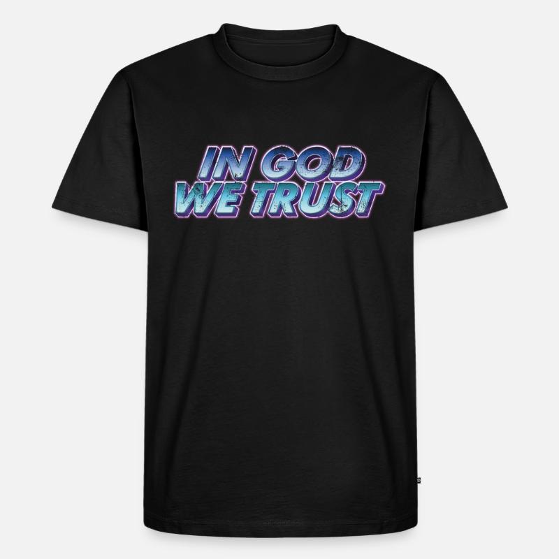 In God we trust - Männer Premium Bio T-Shirt - Schwarz