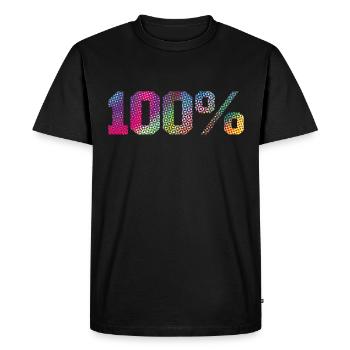 100% - T-shirt Premium bio Homme - noir - Devant - Nico (187cm)