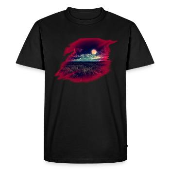 Lune - T-shirt Premium bio Homme - noir - Devant - Nico (187cm)