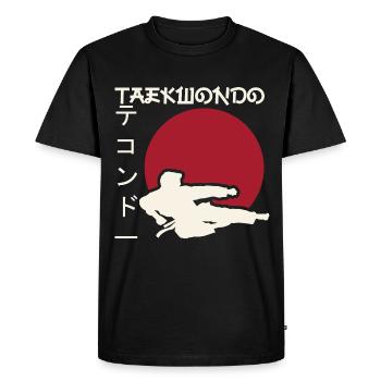 taekwondo. arts martiaux. Idée Cadeau. Japon - T-shirt Premium bio Homme - noir - Devant - Nico (187cm)