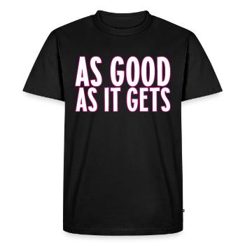 As good as it gets Besser geht's nicht Spruch Fun - Men's Premium Organic T-Shirt - black - Front - Nico (187cm)