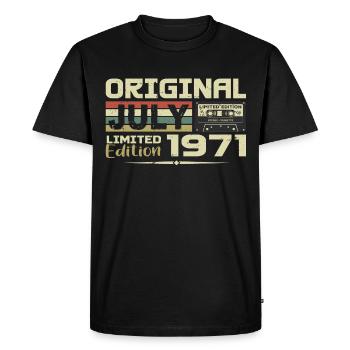 Cadeau D'anniversaire Juillet 1971 Nées en Juillet - T-shirt Premium bio Homme - noir - Devant - Nico (187cm)