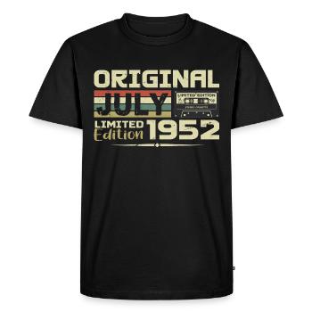 July 1952 Birthday Gift Born in July - Men's Premium Organic T-Shirt - black - Front - Nico (187cm)