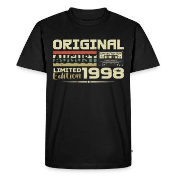 August 1998 - Born in August 1998 Built in August 1998 - Men's Premium Organic T-Shirt - black - Front - Nico (187cm)