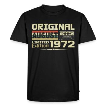 August 1972 - Born August 1972 Built August 1972 - Men's Premium Organic T-Shirt - black - Front - Nico (187cm)