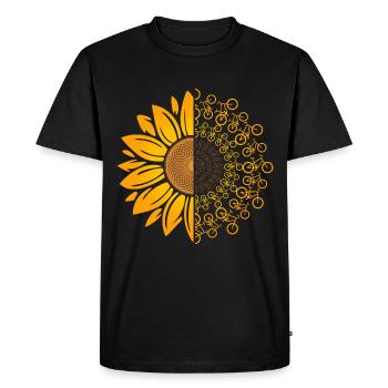 Sunflower Bicycles Retro Bicycle Cycling - Men's Premium Organic T-Shirt - black - Front - Nico (187cm)