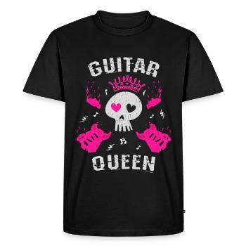 Guitar Queen - Men's Premium Organic T-Shirt - black - Front - Nico (187cm)