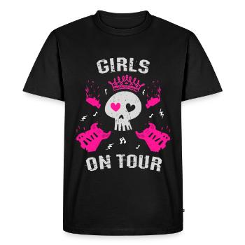 Filles en tournée - T-shirt Premium bio Homme - noir - Devant - Nico (187cm)