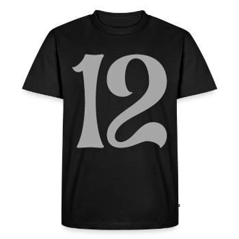 12 - Men's Premium Organic T-Shirt - black - Front - Nico (187cm)