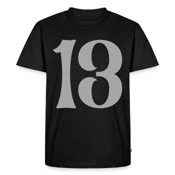 13 - T-shirt Premium bio Homme - noir - Devant - Nico (187cm)