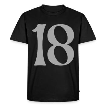 18 - T-shirt Premium bio Homme - noir - Devant - Nico (187cm)