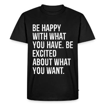 Soyez satisfait de ce que vous avez été enthousiasmé par Wh - T-shirt Premium bio Homme - noir - Devant - Nico (187cm)