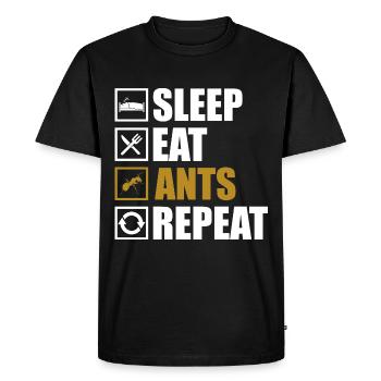 Ant - Men's Premium Organic T-Shirt - black - Front - Nico (187cm)
