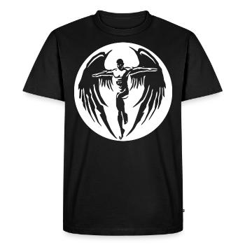 2rebon Angel Angel wings Angel Flugel Devil Devil - Men's Premium Organic T-Shirt - black - Front - Nico (187cm)