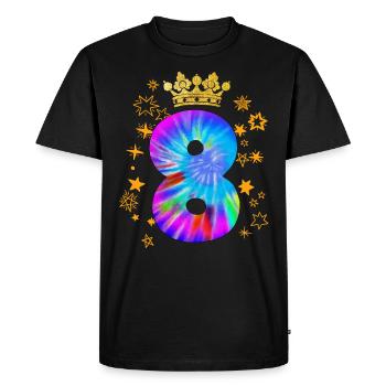 8e anniversaire - T-shirt Premium bio Homme - noir - Devant - Nico (187cm)