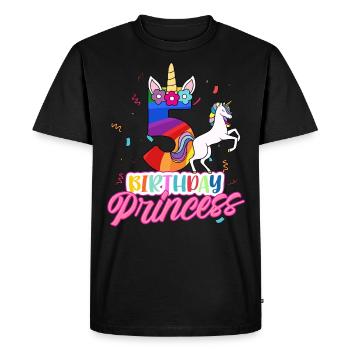 Fille du 5ème anniversaire - T-shirt Premium bio Homme - noir - Devant - Nico (187cm)