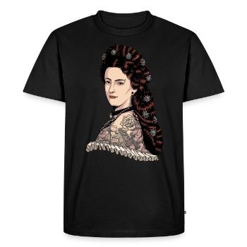 Empress Elisabeth of Austria - Hipster Sissi - Men's Premium Organic T-Shirt - black - Front - Nico (187cm)