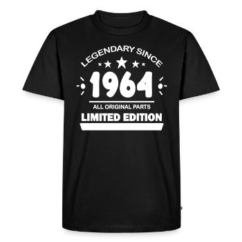 1964 - Né 1964 - Année de construction 1964 - T-shirt Premium bio Homme - noir - Devant - Nico (187cm)