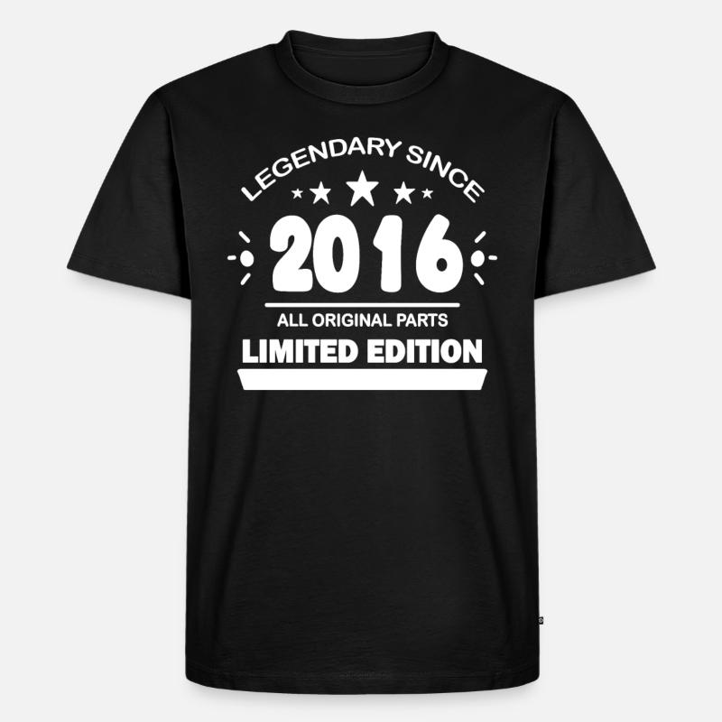 2016 - Männer Premium Bio T-Shirt - Schwarz