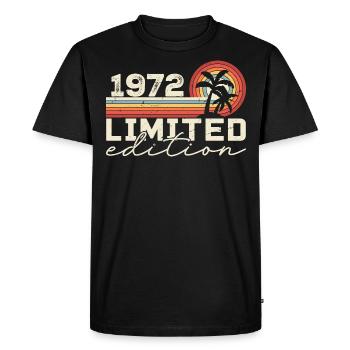 Vintage 1972 Cadeau Anniversaire 1972 Retro 1972 - T-shirt Premium bio Homme - noir - Devant - Nico (187cm)