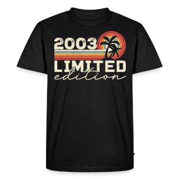 Vintage 2003 Cadeau Anniversaire 2003 Retro 2003 - T-shirt Premium bio Homme - noir - Devant - Nico (187cm)