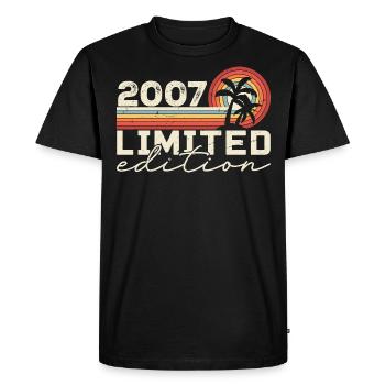 Vintage 2007 Cadeau Anniversaire 2007 Retro 2007 - T-shirt Premium bio Homme - noir - Devant - Nico (187cm)