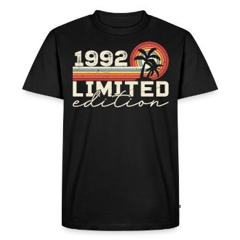 Vintage 1992 Cadeau Anniversaire 1992 Retro 1992 - T-shirt Premium bio Homme - noir - Devant - Nico (187cm)
